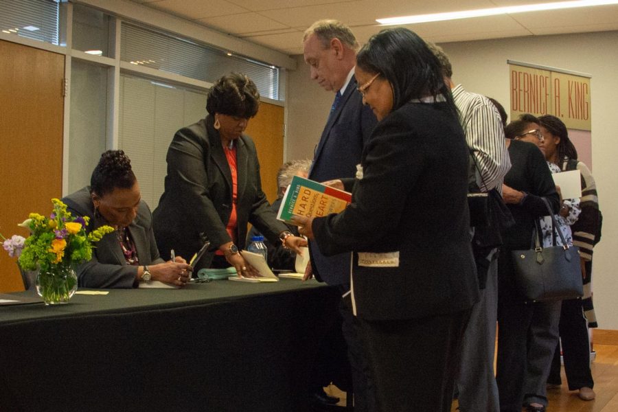 Bernice King made an appearance at App States Diversity Celebration: World of Excellence on Thursday. King spoke at the event and even offered a book signing. Photo by Lynette Files