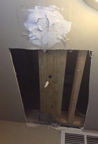 Chris Wagstaff and his roommates had a leak in their apartment at the Cottages of Boone. Maintenance came to fix it and left behind a six foot hole that was left unprepared for weeks. 