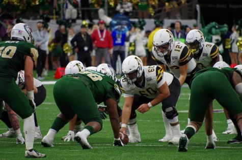Four out of five starters on App State's offensive line were named to 2020 preseason all-Sun Belt teams. The line is anchored in the middle by four-year starting center Noah Hannon.