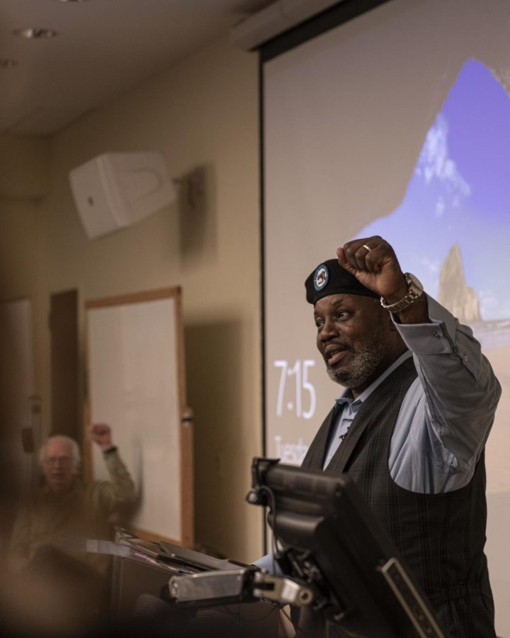 "Power to the people!" is the phrase Rev. Dr. Bradford Lilley exclaimed to the packed lecture hall full of students during his visit to App State.