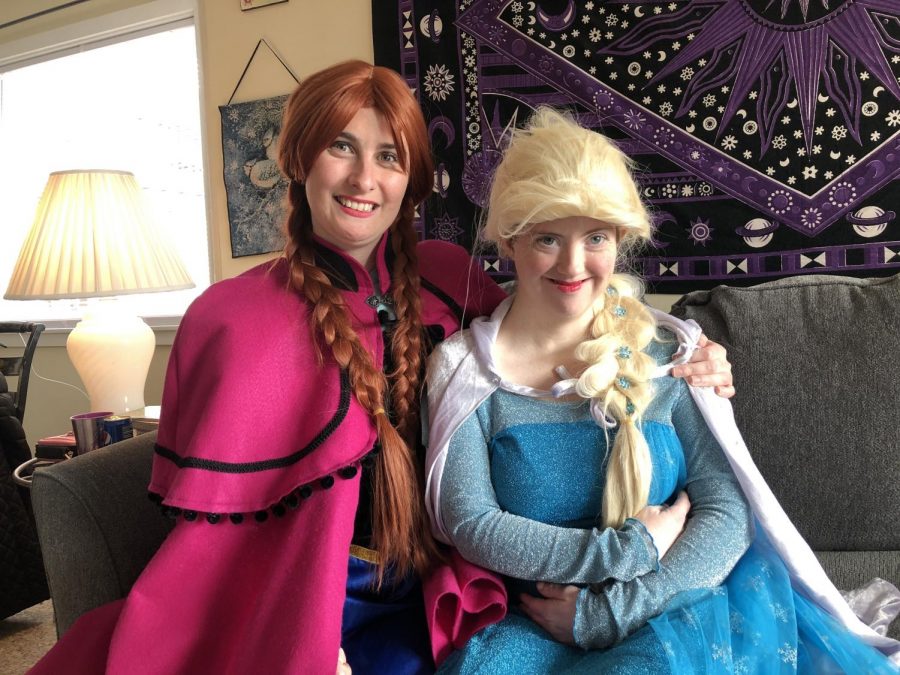 Emily Rayner, 25 (left) and Moriah McKinney, 28 (right) are best friends and roommates who love to visit community events such as Boone BOO! and the Blowing Rock WinterFest dressed up as their favorite Disney characters, Elsa and Anna from the movie Frozen. Emily Rayner said Disney princesses are their favorite to dress up as especially when were around all the little kids.