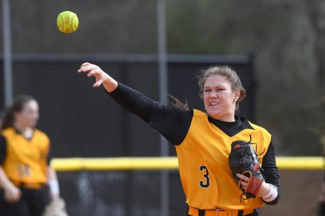Senior third baseman Keri White makes a play during a game last season. White led the Mountaineers in seven statistical categories and was named to the all-Sun Belt second team a season ago. 