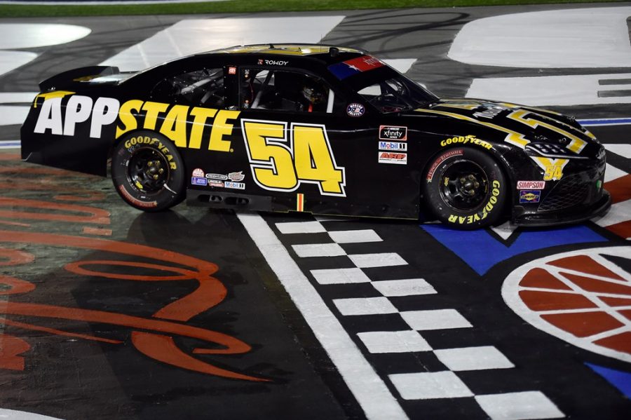 Kyle+Busch+won+the+Alsco+300+at+Charlotte+Motor+Speedway+while+driving+an+App+State+branded+car.