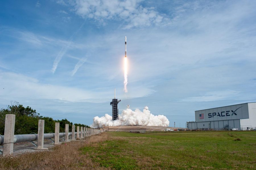 A SpaceX Falcon 9 rocket lifts off from Launch Complex 39A at NASA’s Kennedy Space Center in Florida at 10:30 a.m. EST on Jan. 19, 2020, carrying the Crew Dragon spacecraft on the company’s uncrewed In-Flight Abort Test