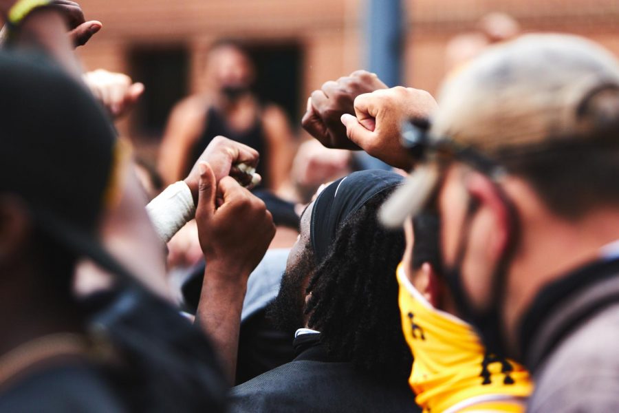 On Friday, App State football led a protest on racial injustice through the streets of Boone and the campus.