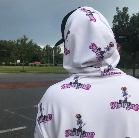 Casey Pile in a Syndrome sweatshirt. Pile, an App State student, and his friend Lucas Harmon created the clothing brand Syndrome in June 2019. The pair run the business from different states.