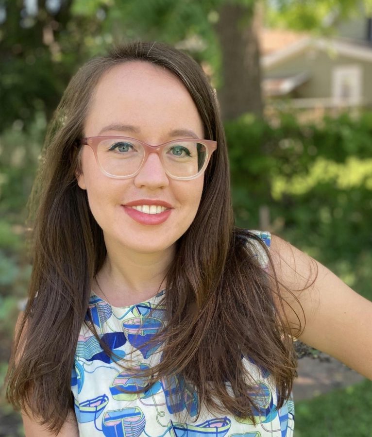 Anna Muenchrath, a current visiting assistant professor in the Department of English. Muenchrath’s research focuses on how American novels became classics.  