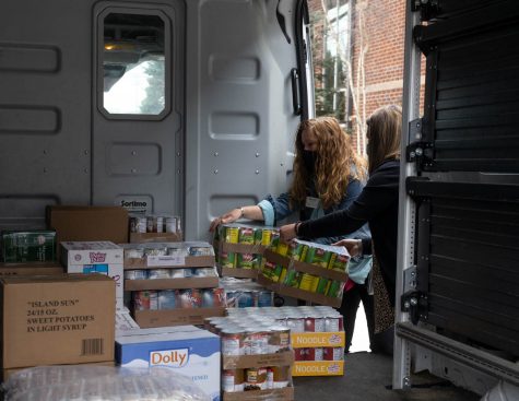 The Hunger and Health Coalition receives shipments of food three times a week. HCC orders food for five different programs, including two programs developed during the pandemic: a mobile delivery program and a food pantry at Watauga High School. 