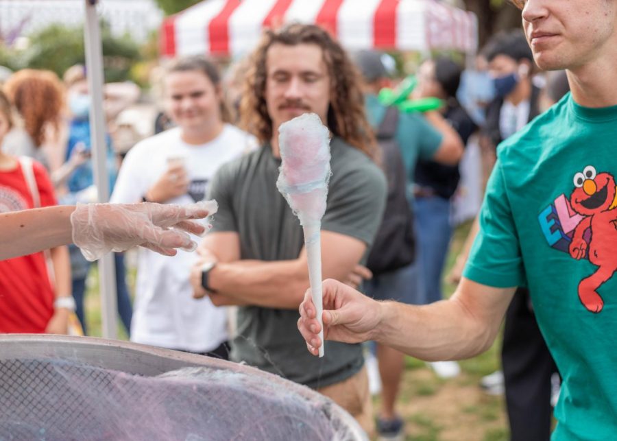 APPS set up tents around Sanford Mall offering cotton candy and apple cider to personalized street signs and decals. 