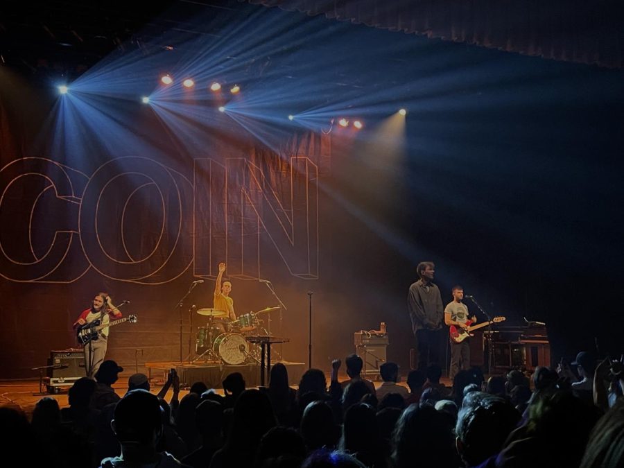 Indie band COIN plays in the Schaefer Center for the Performing Arts Thursday, Feb. 10, 2022.