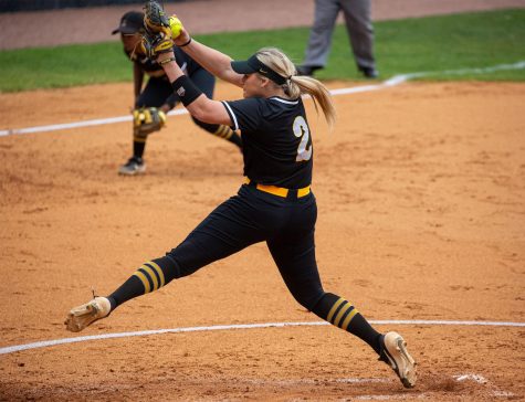 Senior pitcher Taylor Nichols unloads a pitch in App States 9-2 victory over Western Carolina March 22, 2022. 