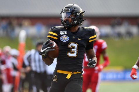 Former Mountaineer running back Darrynton Evans rushed for 76 yards on 19 attempts in App States 2019 Sun Belt Championship victory. 