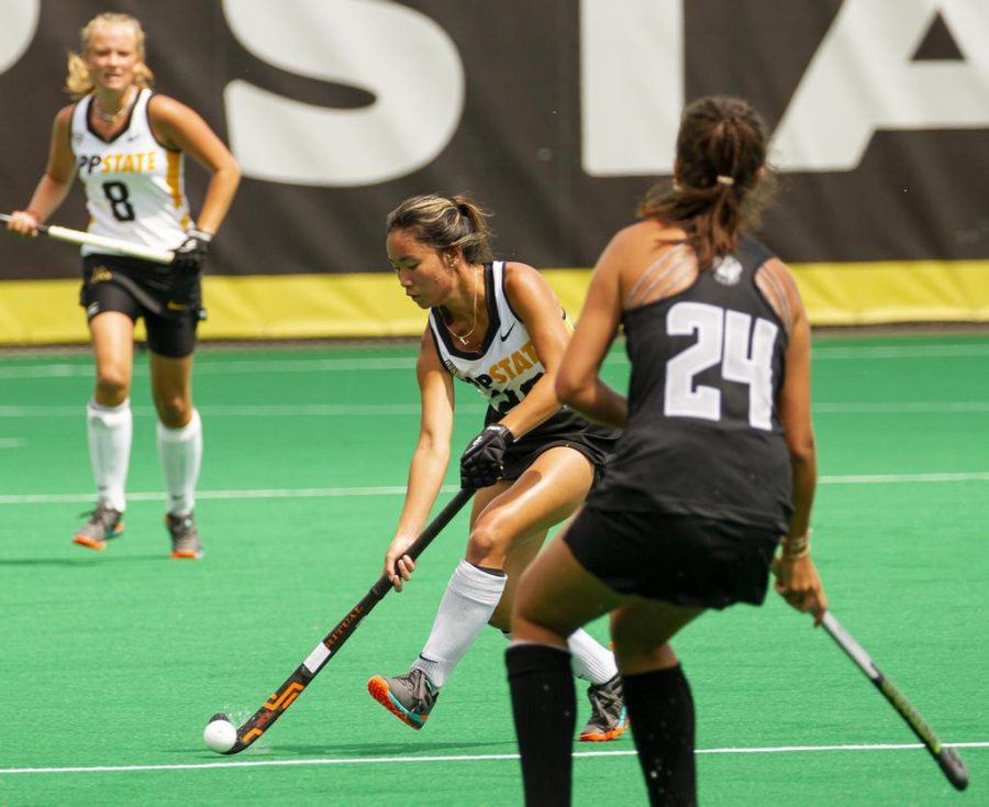 Junior forward Leah Hurwitz attacks the Hoya defense in App States 5-0 win over Georgetown Aug. 28, 2022. 