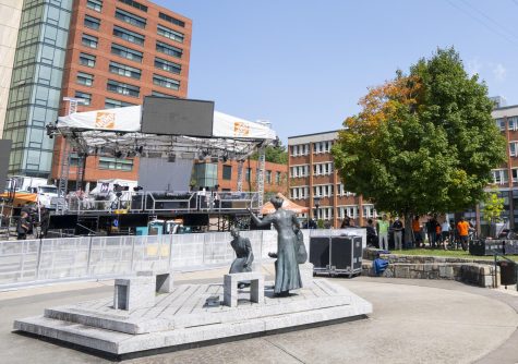 ESPN began building the College GameDay set Wednesday and had a majority of the work done by Thursday, Sept. 15, 2022. 