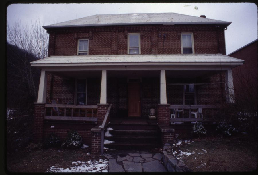 The Old Watauga County Jail circa winter 1990. The jail was being used as a private residence at the time. Image courtesy of the Downtown Boone Development Association Collection, Digital Watauga Project.