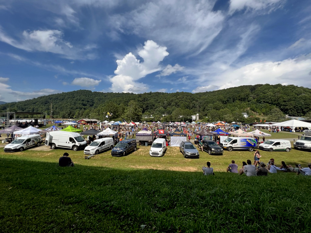 View of the festival from the hill. 