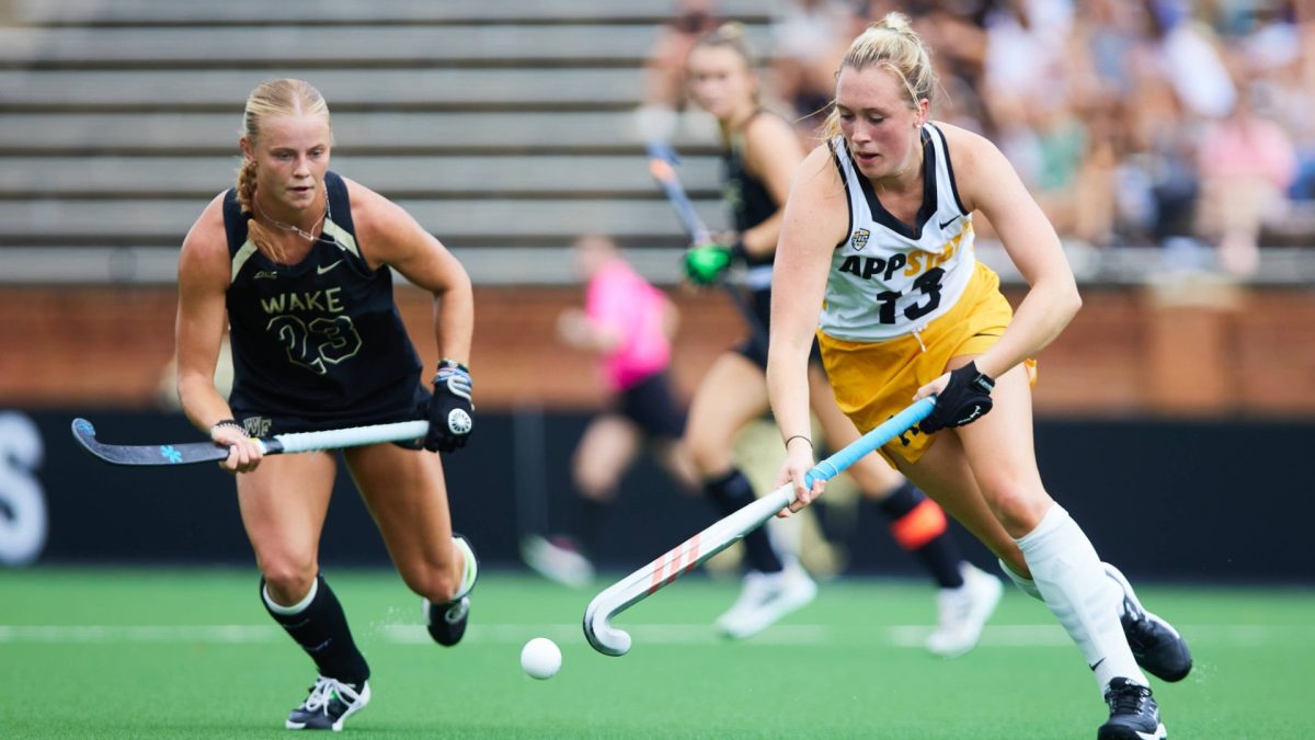 Junior forward Charlotte Bosma looks to gain possession of the ball against No.17 Wake Forest Sept. 10.