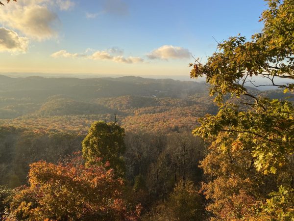 The view from the Flat Top Mountain Tower hike, on Oct. 21, 2023.