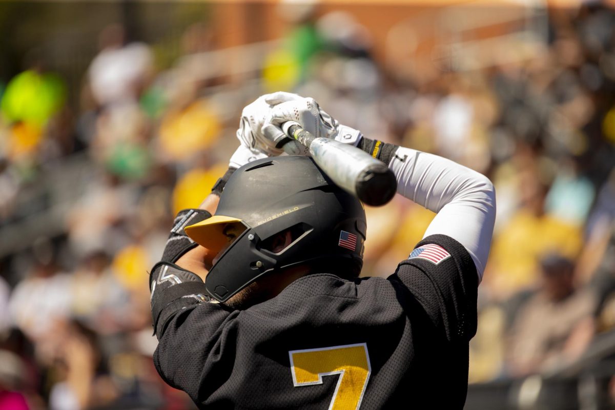 Redshirt junior AustinSt. Laurent at bat during App States March 28 game, where he recorded two hits and two RBIs. 