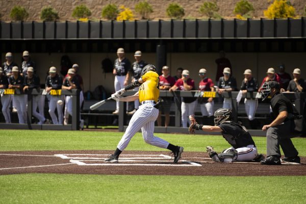 Senior outfielder CJ Boyd swings at a pitch against Troy April 14. App State has lost six of its last 10 games.