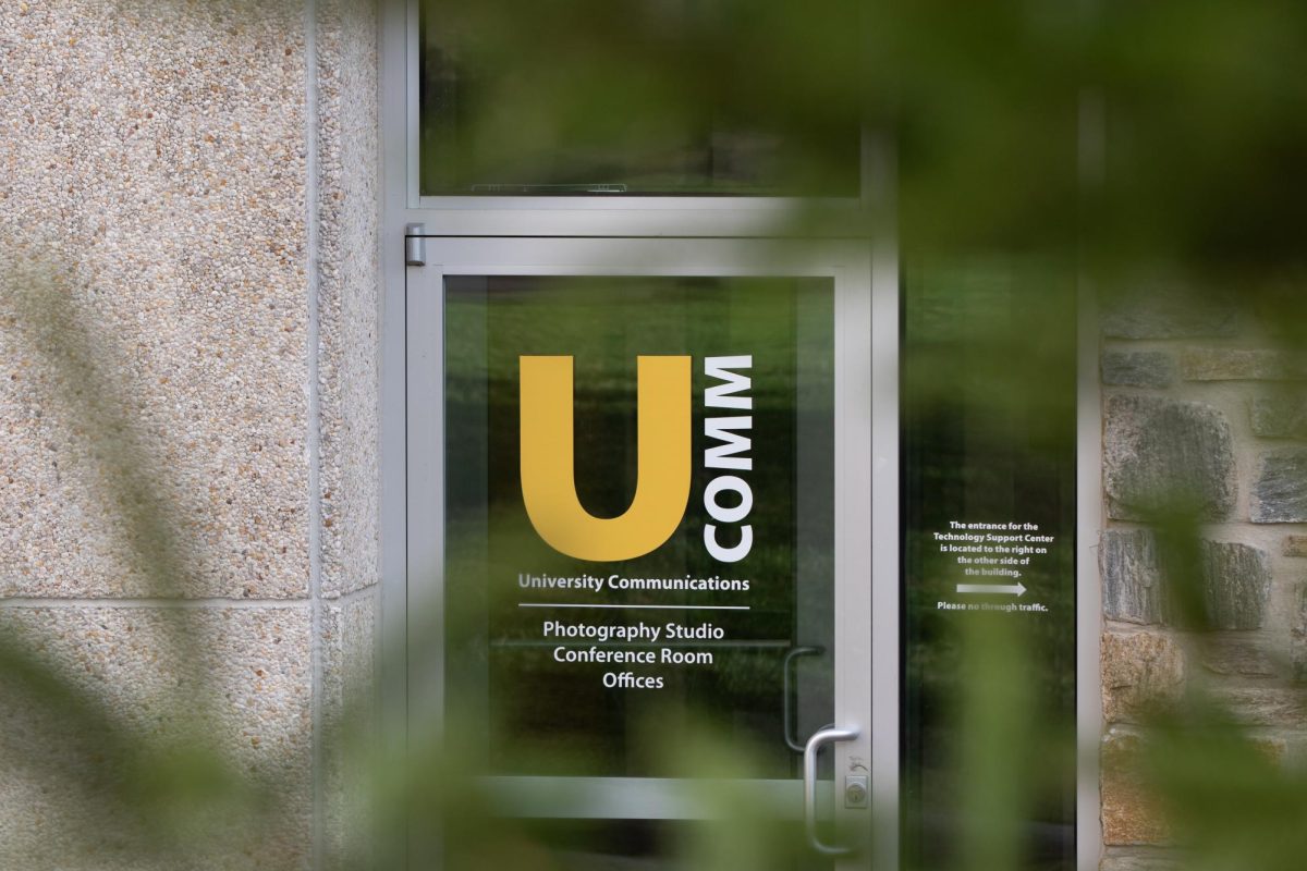 The entrance to the Department of Communication on the first floor of Anne Belk Hall on March 7. The department won the vote for the Best Academic Department on campus. 