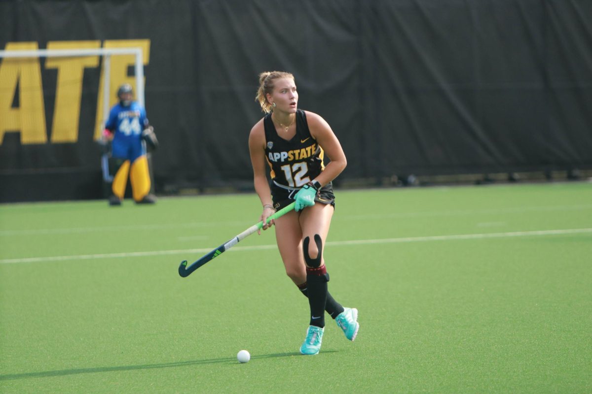 Midfielder Florine Koopman looks to pass the ball during the App State vs. Towson game on Aug. 30