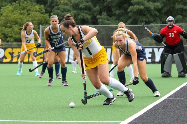 Forward Bridget Donovan steals the ball from a Georgetown player at the App State vs. Georgetown game on Sept. 1. 