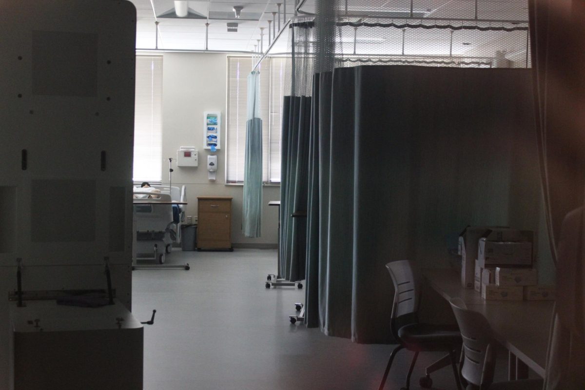 The empty Foundations of Healthcare classroom located on the 3rd floor of the Leon Levine Hall of Health Sciences on Sept. 8. This lab is primarily used for nursing students to learn about healthcare maintenance and safety. 