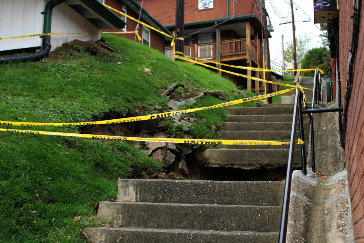 A staircase on King Street left destroyed by the Category 4 storm on Sept. 28. 