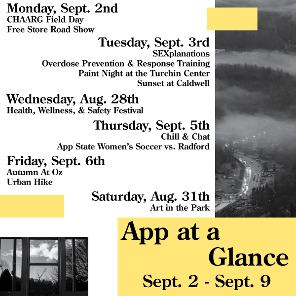 App at a Glance: Sept. 3-8