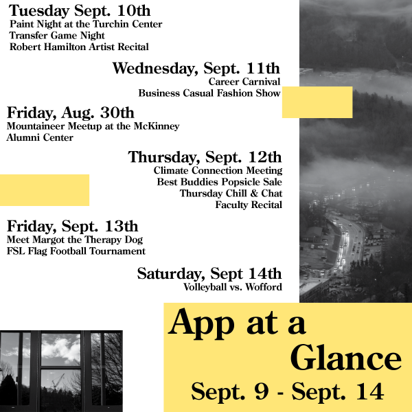 App at a Glance: Sept. 9-14