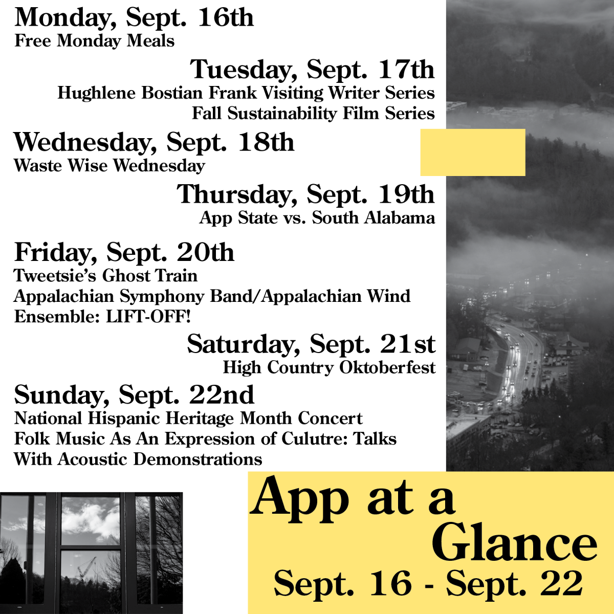 App at a glance: Sept. 16-22