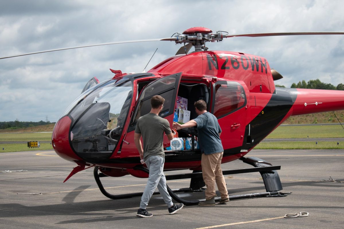 Volunteer pilots stop by Lincolnton Airport to load supplies on Oct. 1. Pilots made quick stops at the airport to refuel and reload before heading back to hurricane-devastated areas. 