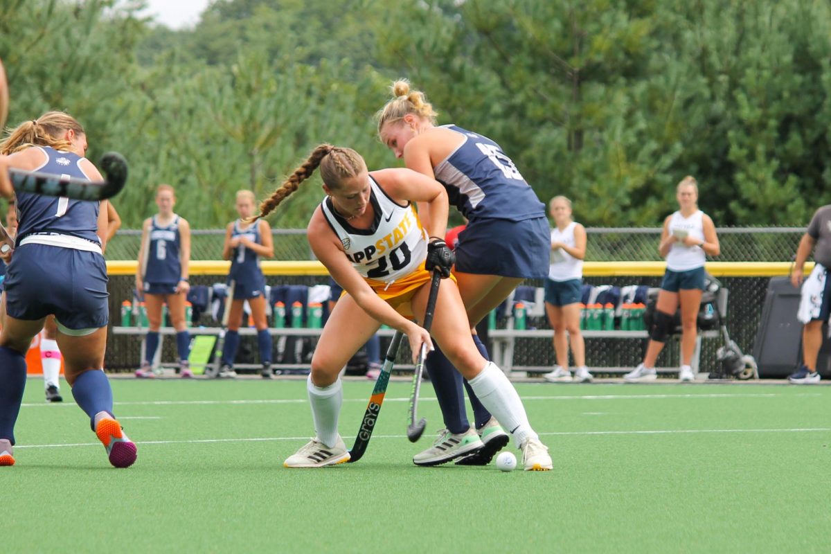 Midfielder Samantha Connors defends the ball at the App State vs. Georgetown game on Sept. 1.