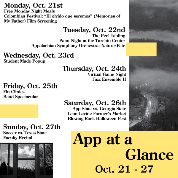 App at a glance: Oct. 21- 27