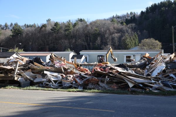 Construction continues six weeks after Hurricane Helene’s destruction at the trailer homes on Leola street on Nov. 9.  