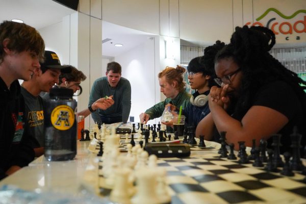 Members of the App State Chess Club engage in games in Plemmons Student Union on Nov. 7. The chess club is open to players of all skill levels and experiences, and there is plenty of opportunity for members to learn from each other.