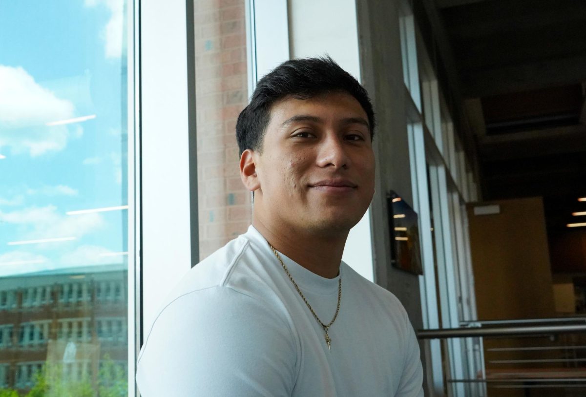 Vice President of the Latin Hispanic Alliance Edgar Jaimes-Ramos poses in Plemmons Student Union on Aug. 23.