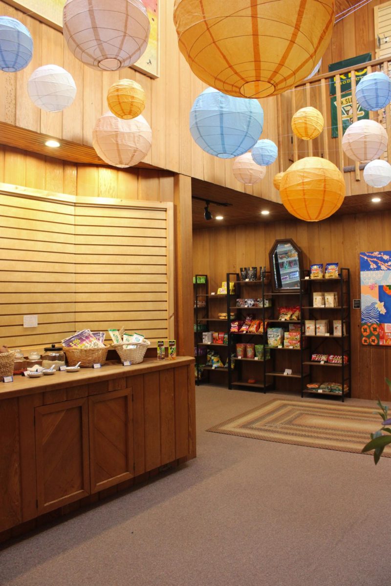 The main area of The Happy Persimmon store, where shelves are lined with goods, on Nov. 13.