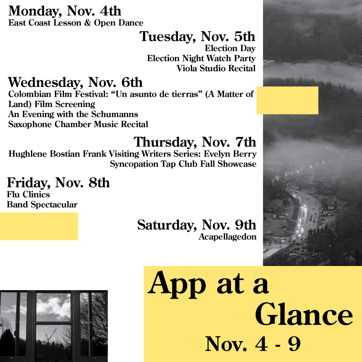 App at a glance: Nov. 4-10