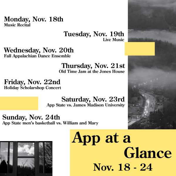 App at a glance Nov. 18-23