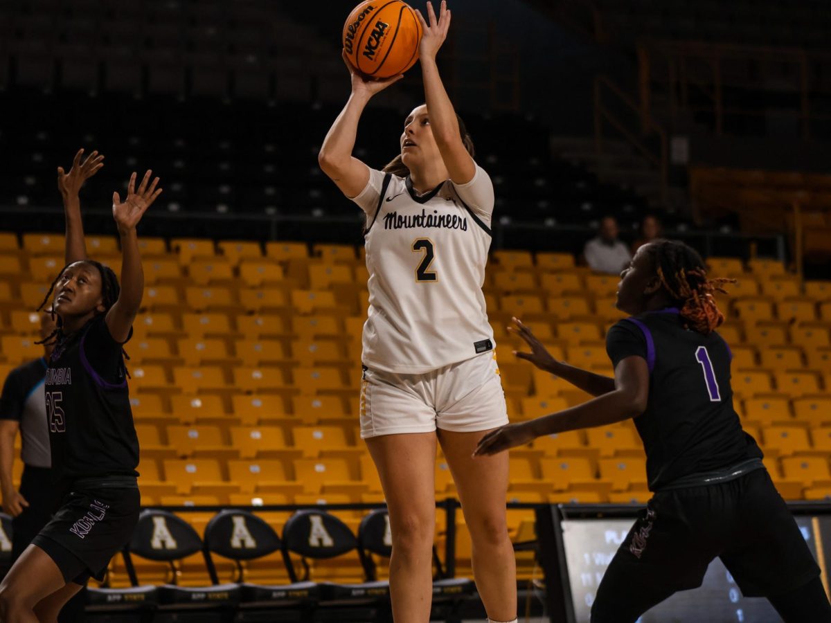 Senior guard Mara Neira attempting a shot against Columbia College on Nov. 6.
