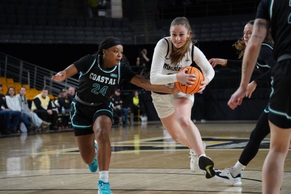 Mountaineers women’s basketball holds on to defeat Chanticleers.