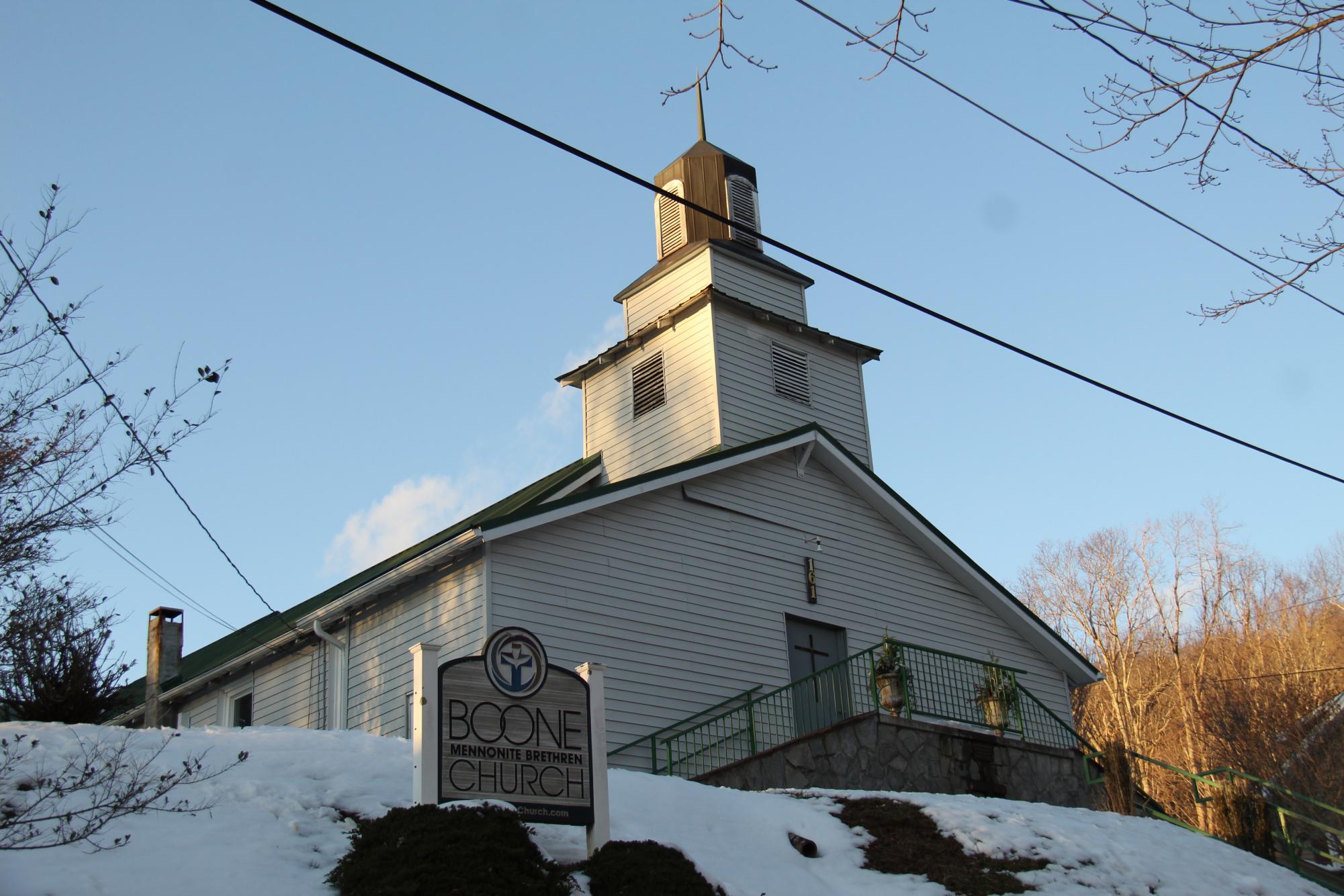 Boone Mennonite Brethren Church as seen from Church Street on Jan. 16.