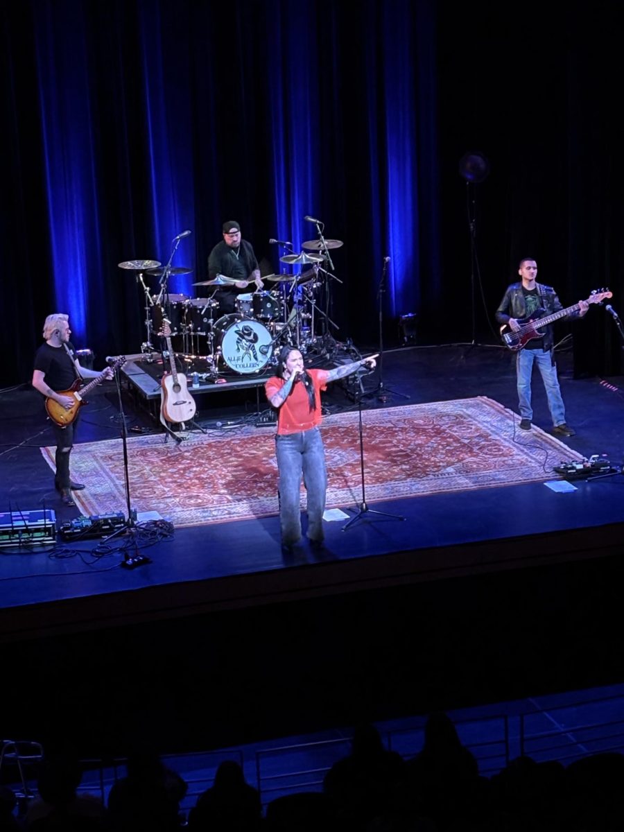 Allie Colleen performs with Adam Church Band at the Appalachian Theatre of the High Country on Feb. 27. Courtesy of Bev Moser.