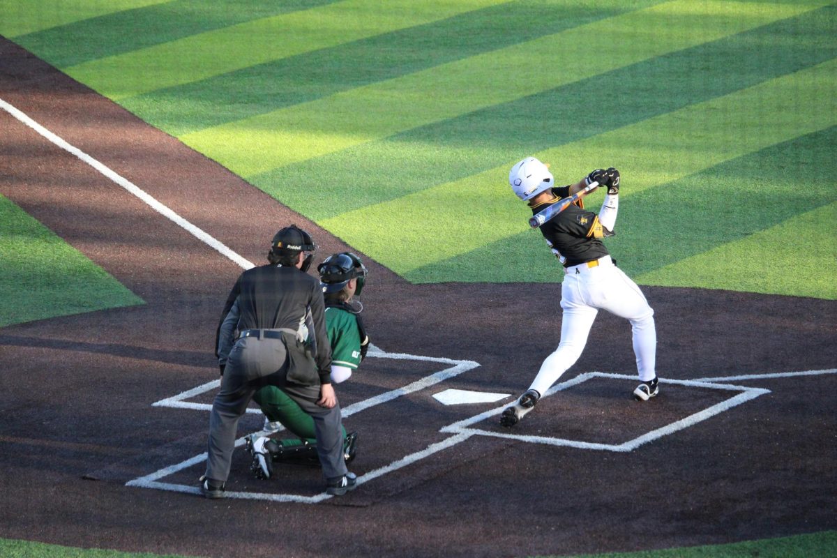 Senior infielder Joseph Zamora heads up to bat against Charlotte on March 11.