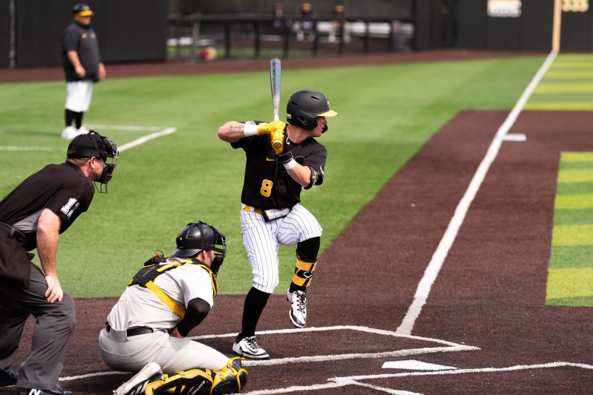 Freshman utility Rylie Luft goes up to bat against Southern Mississippi on April 26.