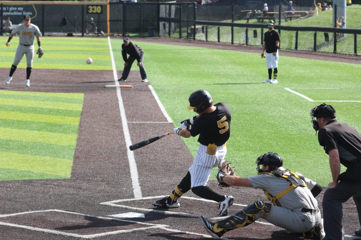 Freshman infielder Tyler Lichtenberger bats against Southern Mississippi on April 26.