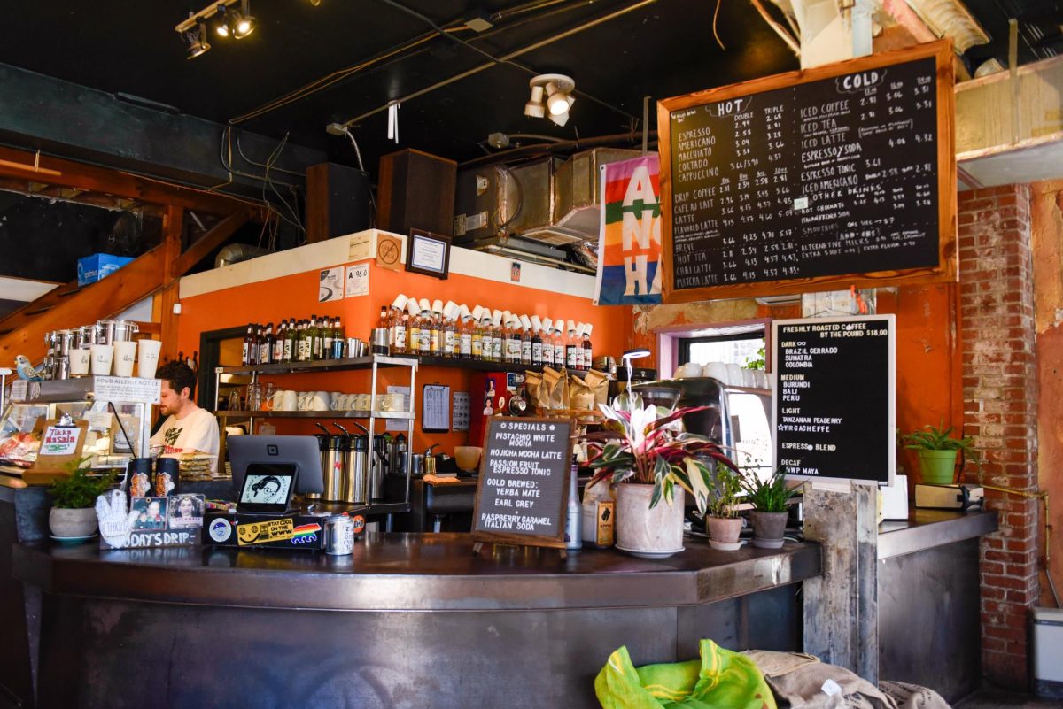 The front counter located inside Espresso News on March 18.