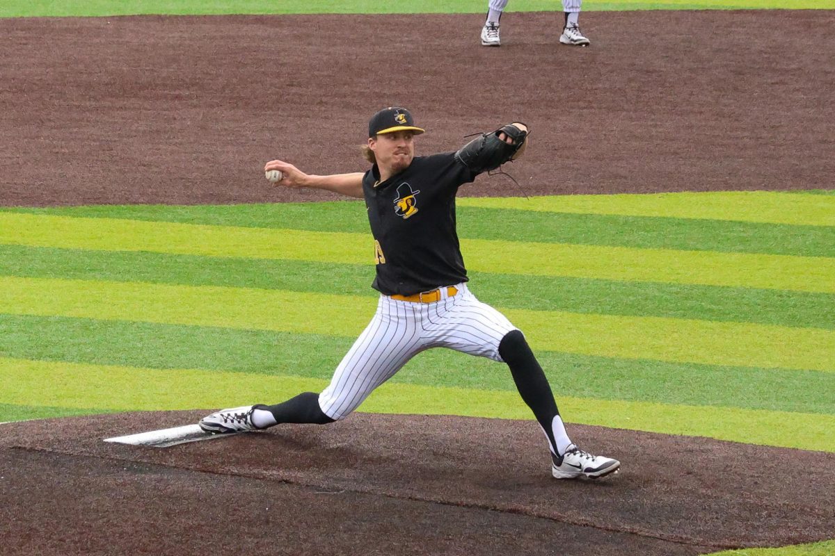 Graduate student pitcher Pitcher Bradley Wilson throws the ball at Beaver Field on March 29. During the 2024 season, Wilson struck out 49 batters in 58 innings.